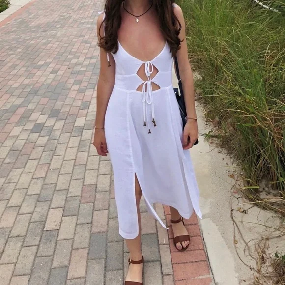 Free People | Dresses | White Linen Midi Dress | Poshmark Free People | Dresses | White Linen Midi Dress | Poshmark